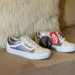 Vans Metallic Silver Sneakers